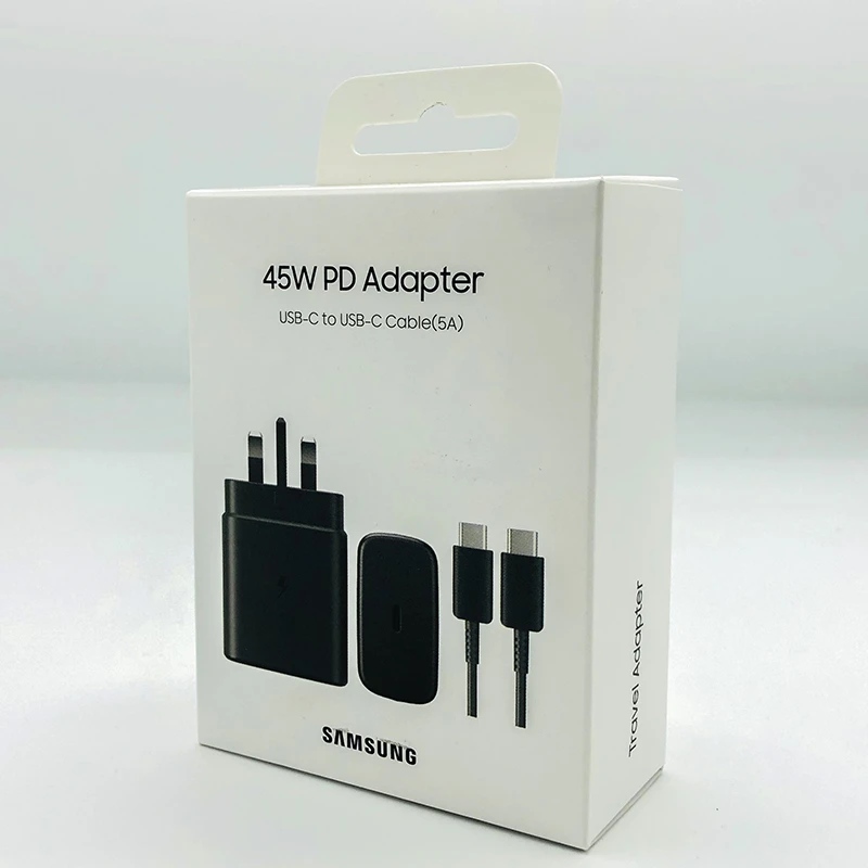 45w pd power adapter-1 آداپتور شارژ سریع 45 وات سامسونگ PW با طراحی کامپکت و کابل Type-C به ،Type-C (5A / 1.8m)