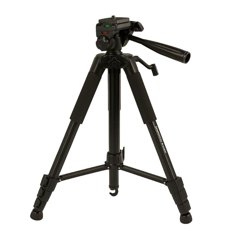camera camcorder tripod enujoy D-890H box picture سه پایه دوربین و موبایل Enujoy مدل D-890H مستحکم, قابل تنظیم و حرفه ای برای عکاسی و فیلم برداری