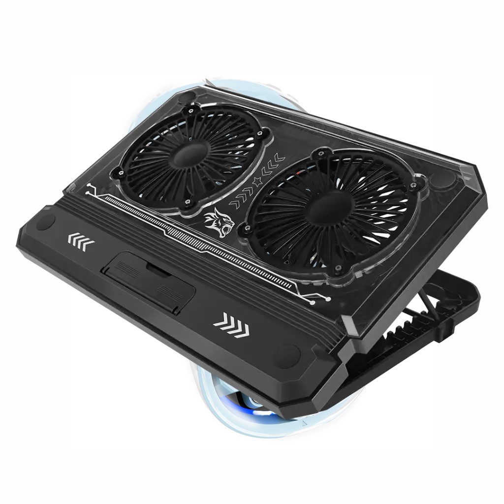 cooling pad crystal shell پد خنک کننده گیمینگ پرودو PORODO Gaming PDX121 Cooling Pad