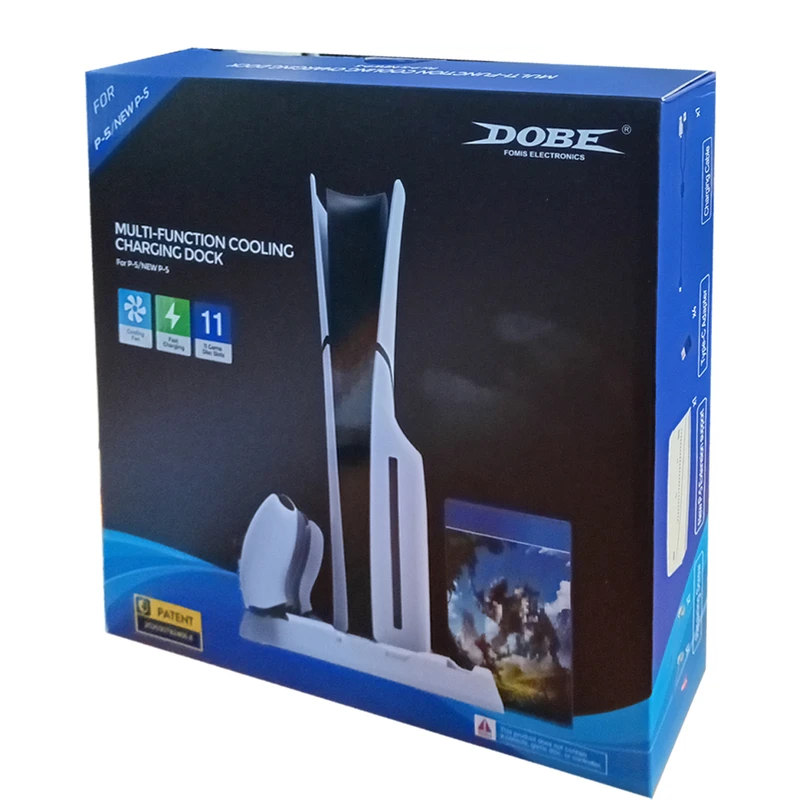 multi-function cooling charging dock 1 خرید فن خنک کننده Dobe Multi Function Charging Dock PS5 Slim/Fat