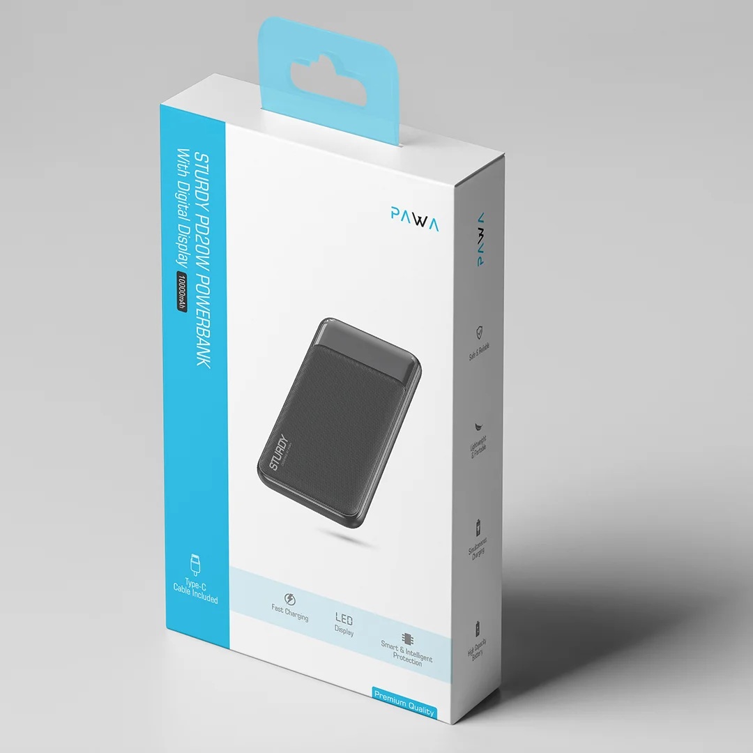 sturdy pd20w powerbank pawa 10000mAh پاوربانک Pawa مدل Strudy PD20W ظرفیت 10000 میلی آمپر - شارژ سریع و بادوام